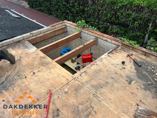 Plat dak vervangen met open constructie in Bunnik